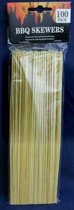 100 x 10" BBQ Spieße Bambus Grillstäbchen Kebab Obst Party Gemüse 25 cm Neu - Bild 1 von 2