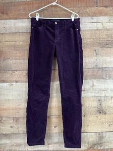 Tommy Hilfiger Purple Corduroy Trousers Ladies 32W 29L Straight Skinny Fit - Picture 1 of 6