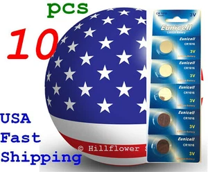 10 pcs CR1616 1616 LM1616 BR1616 Card 3V Lithium Battery - Picture 1 of 6