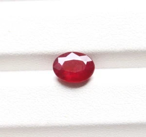 Cabinas sueltas facetadas corte esmeralda ovaladas rubí piedras preciosas rubí rojo natural 7X9MM CT2.55 - Imagen 1 de 8