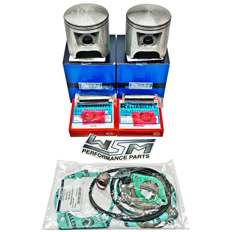 NUEVO WSM SEA-DOO 720,75 MM SOBRE PISTONES COJINETES JUNTAS 1995-2003 HX SPX SP GTI Foto 1 de 1