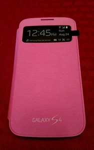 Samsung S-View Flip-Cover Case for Galaxy S4  pink EF-CI950BPESTA - Picture 1 of 4