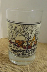 Currier & Ives Frozen Up 1981 Drinking Glass - Arby's Collector's Series - Picture 1 of 10
