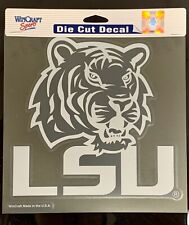Louisiana State University LSU Tigers 8"x8" White Die Cut Decal Logo Decor NEW