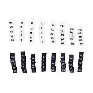 Mixed Label Tags Clothing Size XS S M L XL 2XL 3XL 4XL 5pcs Each Size Clothes - Bild 1 von 22