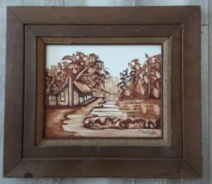 Courtade  Painting  New Orleans Bayou wooden Frame rustic - Picture 1 of 8