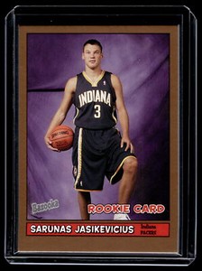 Sarunas Jasikevicius 2005 Bazooka Gold Rookie Card  #186
