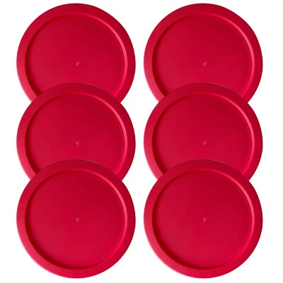 MRX SOLUTIONS Replacement Lid for Pyrex 1-CUP Storage Cover 4" Bowl 7202-PC Red (6-Pack)