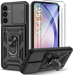Funda para teléfono con soporte a prueba de golpes para Samsung Galaxy A54 5G, anillo + pantalla de vidrio - Imagen 1 de 16
