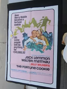 Póster original de la película The Fortune Cookie 27x41 1966 Jack Lemmon - Imagen 1 de 3