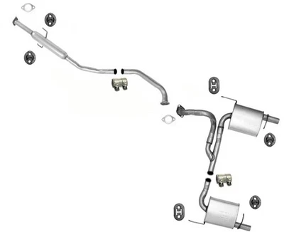 Extension Pipe Mufflers Dual Exhaust System Fits 2003-2008 Hyundai Tiburon 2.0L - Image 1 of 4