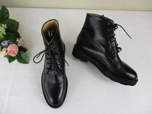 Dear Frances Black Leather Lace-up Combat Boots size 36 - Picture 1 of 13