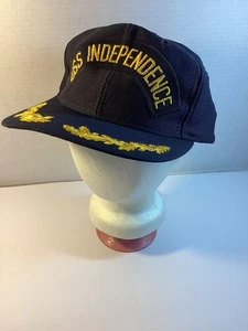 USS INDEPENDENCE MARINE SCHIFF MÜTZE US MILITÄR OFFIZIELLE BALLKAPPE USA Medium/Large - Bild 1 von 5