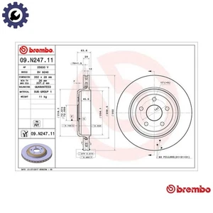 2x BRAKE DISC 09.N247.11 FOR JEEP GRAND/CHEROKEE/IV/SUV ERB 3.6L EHD 3.0L 6cyl - Picture 1 of 10
