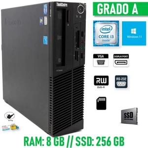 Desktop Computer Lenovo M82 Windows 11 i3 8GB SSD 256GB Serial RS232 Desktop PC - Picture 1 of 5