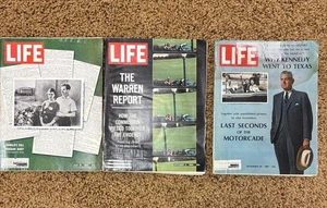 Lot Of 3 Vintage LIFE Magazines - Kennedy Assassination - Picture 1 of 1