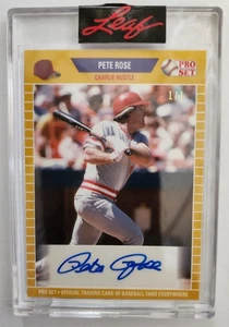 PETE ROSE 2021 Leaf PRO SET Encapsulated GOLD AUTOGRAPH #'d 1/1 CINCINNATI REDS - Picture 1 of 13