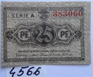 GERMANY  1922 - STADT  MACKLENBURG - 25 Pfg - AU/UNC - Gra M21.1 / A - VARIETIES - Picture 1 of 2
