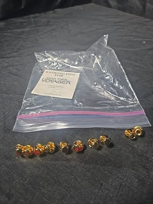 Star Trek Voyager TV Series Set of 10 Goldtone Ranking PIPS - Image 1 of 4