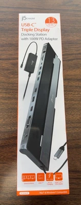 j5create JCD543 USB-C Triple Display Docking Station Adapter macOS & Windows - Image 1 of 4