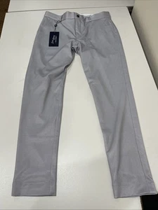 State & Liberty Brushed Tech Suit Pant - Light Grey Microcheck 34 - Picture 1 of 3