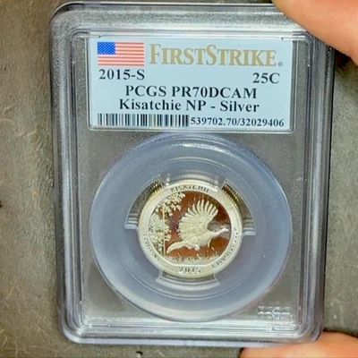 2015-S Kisatchi Silver Proof America the Beautiful Quarter PCGS PF70DCAM Foto 1 de 4