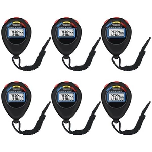 6 Pack Multi-Function Electronic Digital Sport Stopwatch Timer, Large Display... - Picture 1 of 6