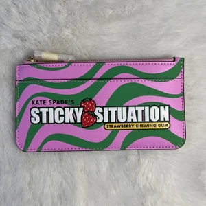 New Kate Spade Bubble Gum Large Slim Cardholder Pink Multi - Picture 1 of 5