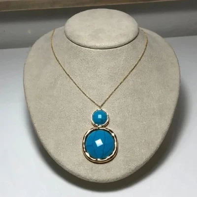 Gorjana gold and turquoise necklace - Image 1 of 4