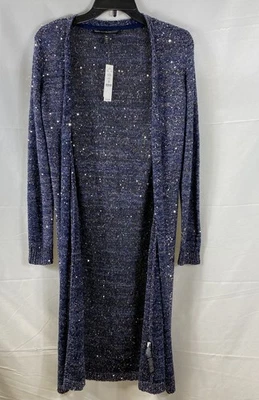 Suéter de lentejuelas azules para mujer White House Black Market talla Mp Foto 1 de 4