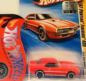 C1 Hot Wheels 2010 1/500 '67 Pontiac Firebird 400 Rosso 🔥Sigillato in fabbrica🔥 - Foto 1 di 2