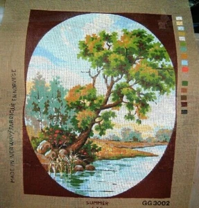 Needlepoint Canvas: Four Seasons - Summer - Picture 1 of 4