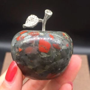 Natürlicher Afrika Blutstein Apfel Quarz Kristall Halloween dekorieren Heilung 110g - Bild 1 von 13