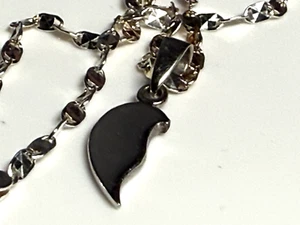 Vintage Pendant Sterling Silver 925 Jewellery Crescent Moon Necklace - Picture 1 of 6