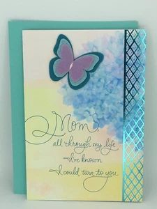 Hallmark Happy Mother's Day Card MOM From Son Butterfly NEW 8x5.5 - Picture 1 of 5
