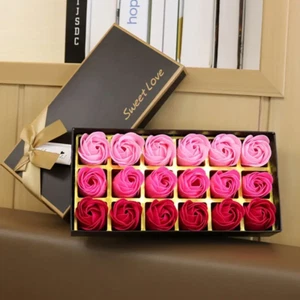 1 Box, 18 Soap Rose Flowers Soap Flower Gift Box Valentine's Day Mother's Day - Picture 1 of 1