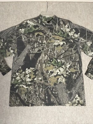 VTG Mossy Oak Break Up Camo Mock Neck Long Sleeve Shirt Large - Image 1 of 4