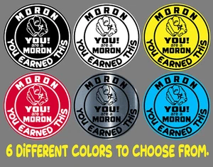 Funny, Stupid, Moron vinyl decal sticker, You are a Moron, Car Truck Windows - Picture 1 of 14