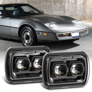 Newest 2PC 7x6"inch 5x7 LED Headlights 130W Fit for Chevy 1984-1996 Corvette C4 - Picture 1 of 12