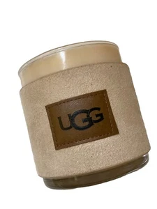 UGG Byron Candied Cookies Soy Wax 14 oz Candle Unlit Faux Suede Candle Holder - Picture 1 of 10