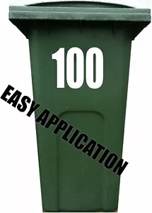4x Wheelie Bin House Number Sticker VINYL Number 160-119 LARGE 19cm Easy app - Picture 1 of 4