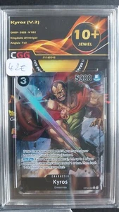 Graded CARD CGG 10+QUADS Kyros (V2) -OP04 ENGLISH ONE PIECE KINGDOMS OF INTRIGUE - Picture 1 of 1