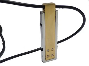 Mecara® elegante Designer Halskette Halsband mit Edelstahlanhänger Gold AC13 - Bild 1 von 3