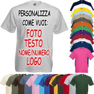 T-SHIRT CON STAMPA Unisex PERSONALIZZATA Maglietta CORTA Maglia LOGO Uomo DONNA - Imagen 1 de 30