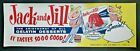 Vintage Jack & Jill Gelatin Jello Advertising Store Window Sign 30x10 R