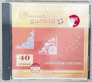 Gunold FASHION CIMELIO ANGOLI CD-ROM 40 disegni da ricamo a macchina NUOVO Dakota - Foto 1 di 3