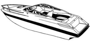 7.6oz BOAT COVER COBALT 246 W/ EXTD SWPF 2006 2007 - Picture 1 of 9
