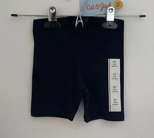 Cat & Jack Toddler Girls Solid Black Bike Shorts Black 2T NWT - Picture 1 of 2