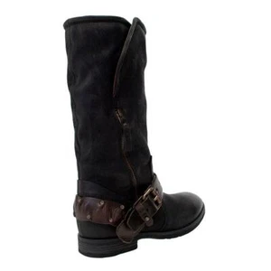 8100 Melrose New! 8100 Melrose Leather Zippered Belted Mid Calf Boot - Picture 1 of 15