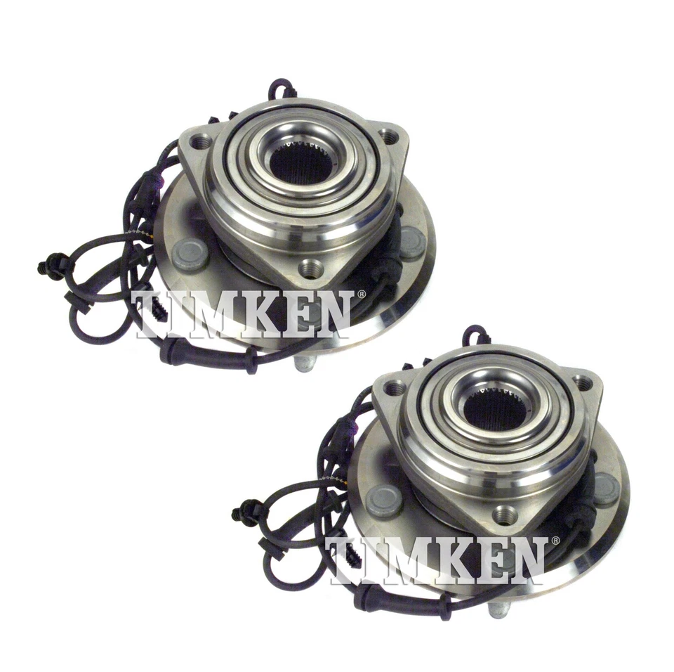 Juego de pares de 2 cojinetes de rueda delanteros Timken y kit de buje para Jeep Wrangler 11-17 4x4 Foto 1 de 1